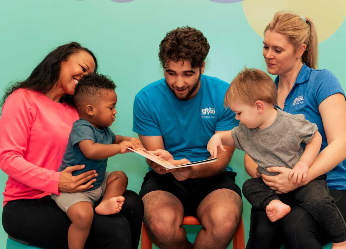 the little gym instructors with two toddlers