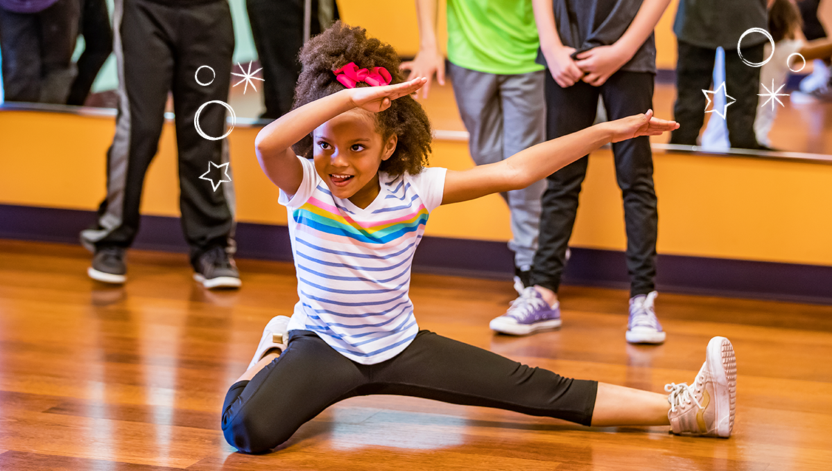 young girl in a dance class