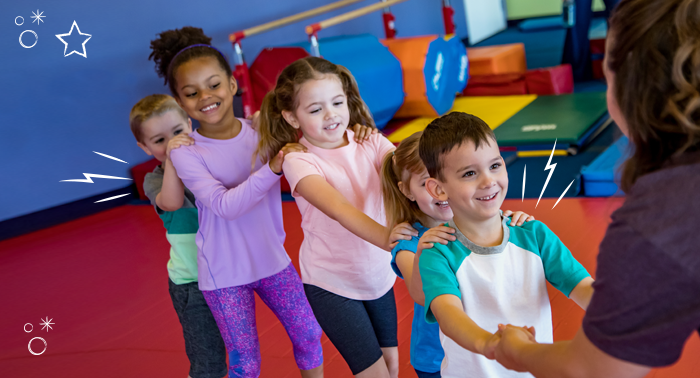 group of kids at the little gym